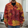 Autumn Maple Leaf Print Men's Shirt Jacket