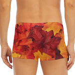 Autumn Maple Leaf Print Men's Short Boxer Briefs