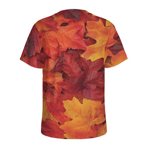 Autumn Maple Leaf Print Men's Sports T-Shirt