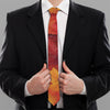 Autumn Maple Leaf Print Necktie