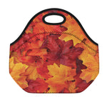 Autumn Maple Leaf Print Neoprene Lunch Bag