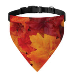Autumn Maple Leaf Print Over The Collar Dog Bandana