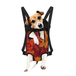 Autumn Maple Leaf Print Pet Carrier Backpack