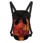 Autumn Maple Leaf Print Pet Carrier Backpack