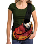 Autumn Maple Leaf Print Pet Sling Carrier