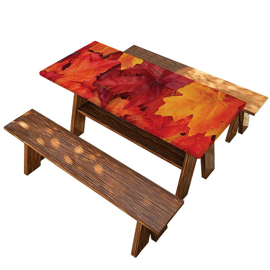 Autumn Maple Leaf Print Picnic Table Cover