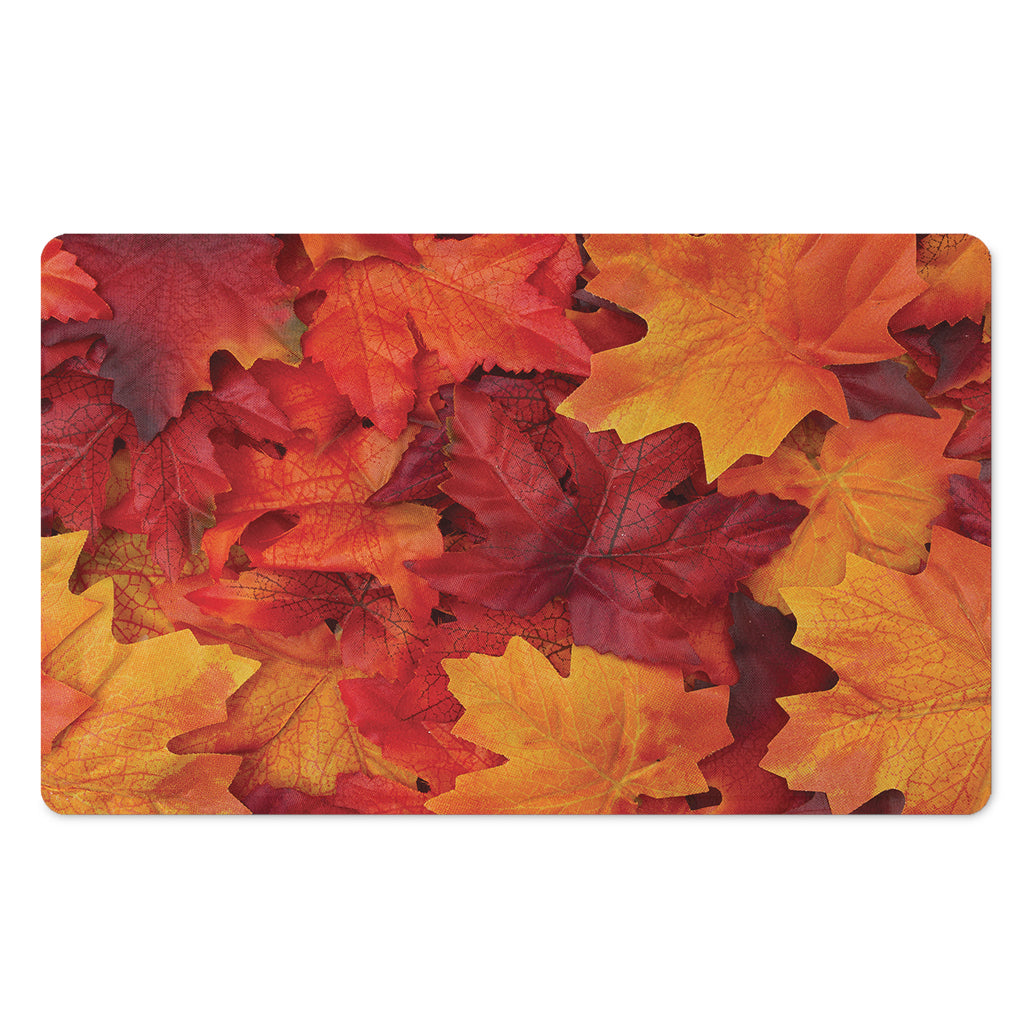 Autumn Maple Leaf Print Polyester Doormat