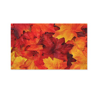 Autumn Maple Leaf Print Polyester Flag