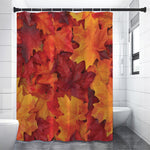 Autumn Maple Leaf Print Premium Shower Curtain