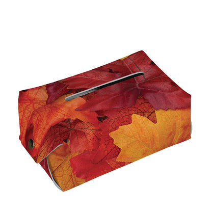 Autumn Maple Leaf Print Rectangle Tissue Box Cover