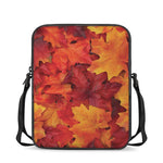 Autumn Maple Leaf Print Rectangular Crossbody Bag