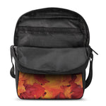 Autumn Maple Leaf Print Rectangular Crossbody Bag