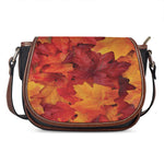 Autumn Maple Leaf Print Saddle Bag