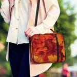 Autumn Maple Leaf Print Shoulder Strap Bible Bag