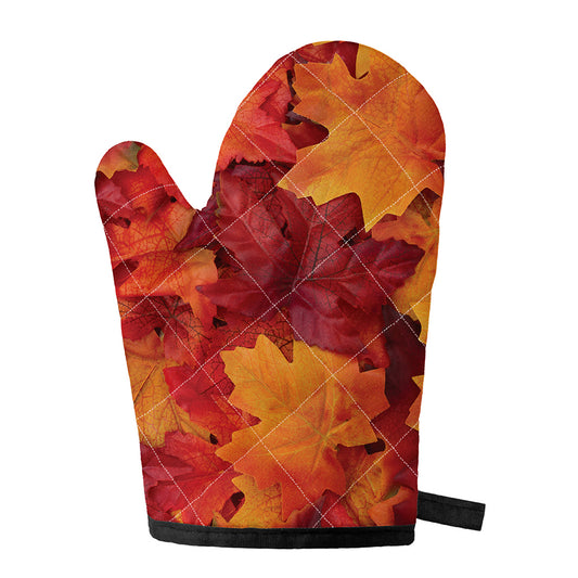 Autumn Maple Leaf Print Single Oven Mitt