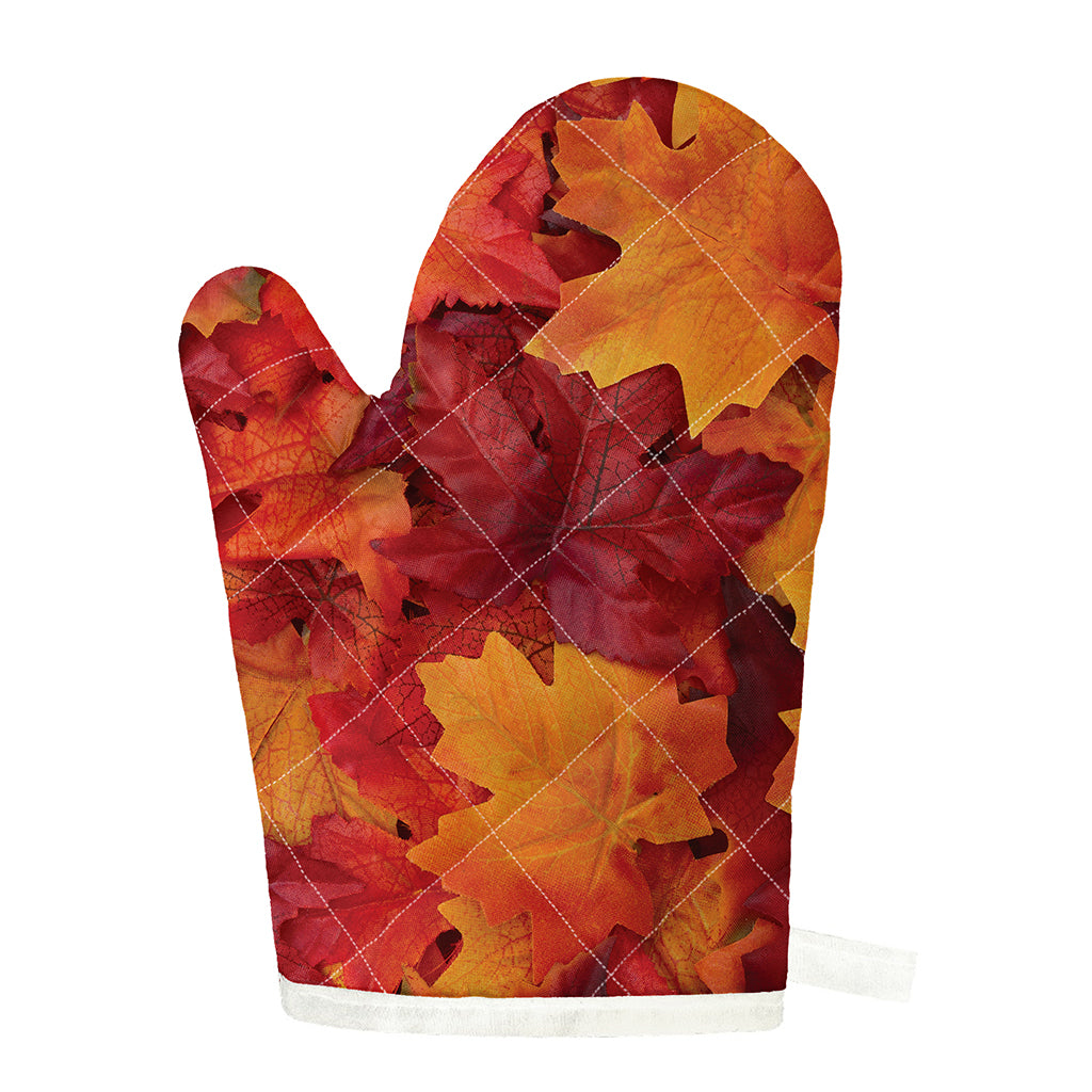 Autumn Maple Leaf Print Single Oven Mitt