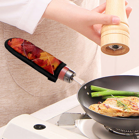 Autumn Maple Leaf Print Skillet Handle Cover