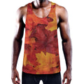 Autumn Maple Leaf Print Men's Workout Tank Top