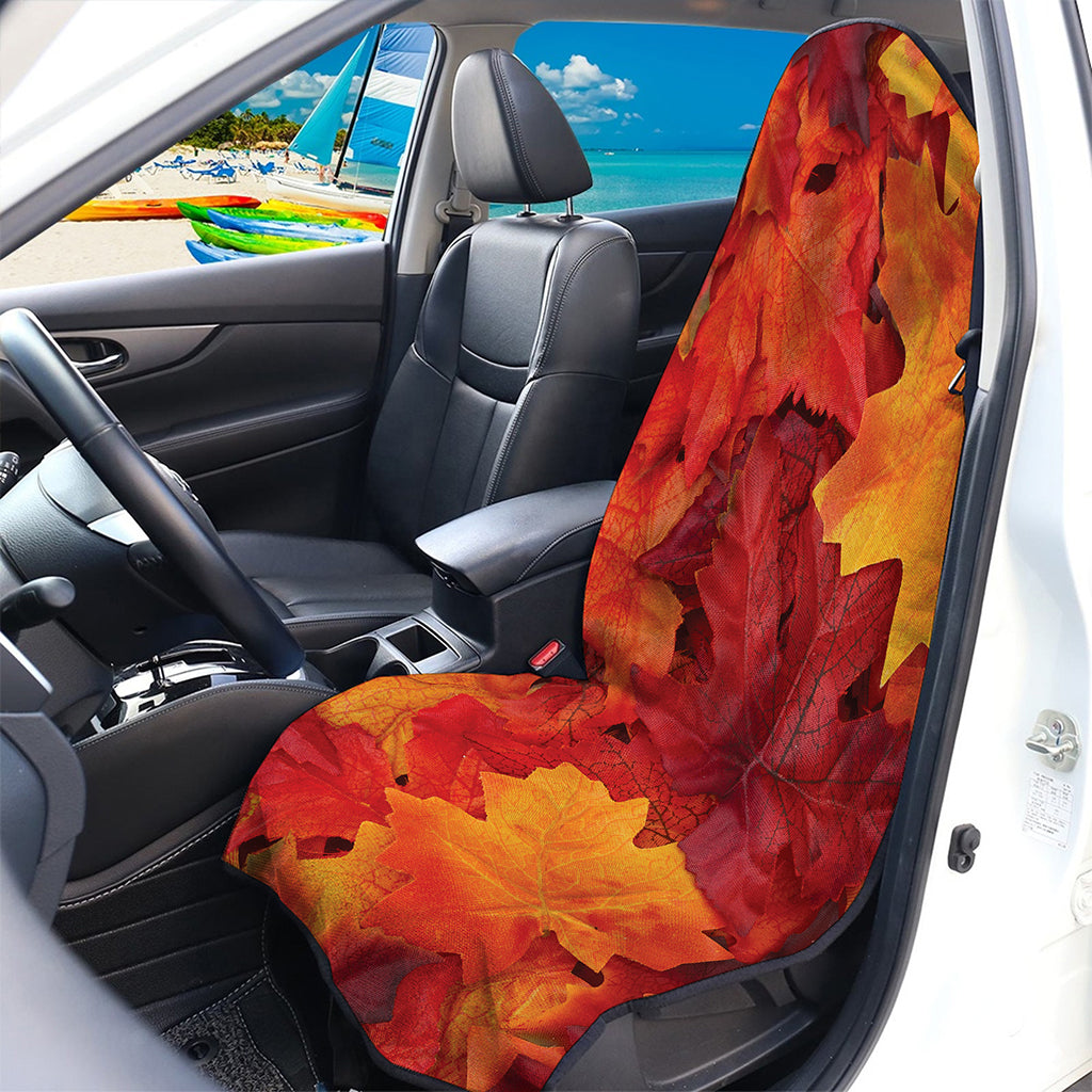 Autumn Maple Leaf Print Waterproof Car Seat Cover