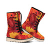 Autumn Maple Leaf Print Winter Boots