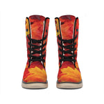 Autumn Maple Leaf Print Winter Boots