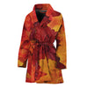 Autumn Maple Leaf Print Women's Bathrobe