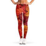 Autumn Maple Leaf Print Women's Leggings