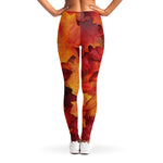 Autumn Maple Leaf Print Women's Leggings