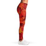 Autumn Maple Leaf Print Women's Leggings