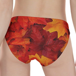 Autumn Maple Leaf Print Women's Panties