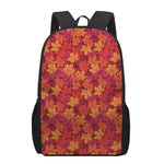 Autumn Maple Leaves Pattern Print 17 Inch Backpack