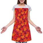 Autumn Maple Leaves Pattern Print Adjustable Apron