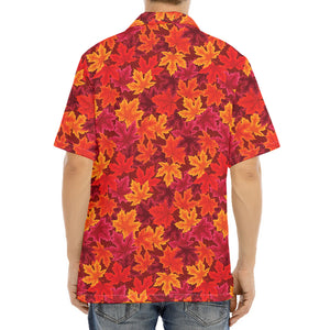 Autumn Maple Leaves Pattern Print Aloha Shirt