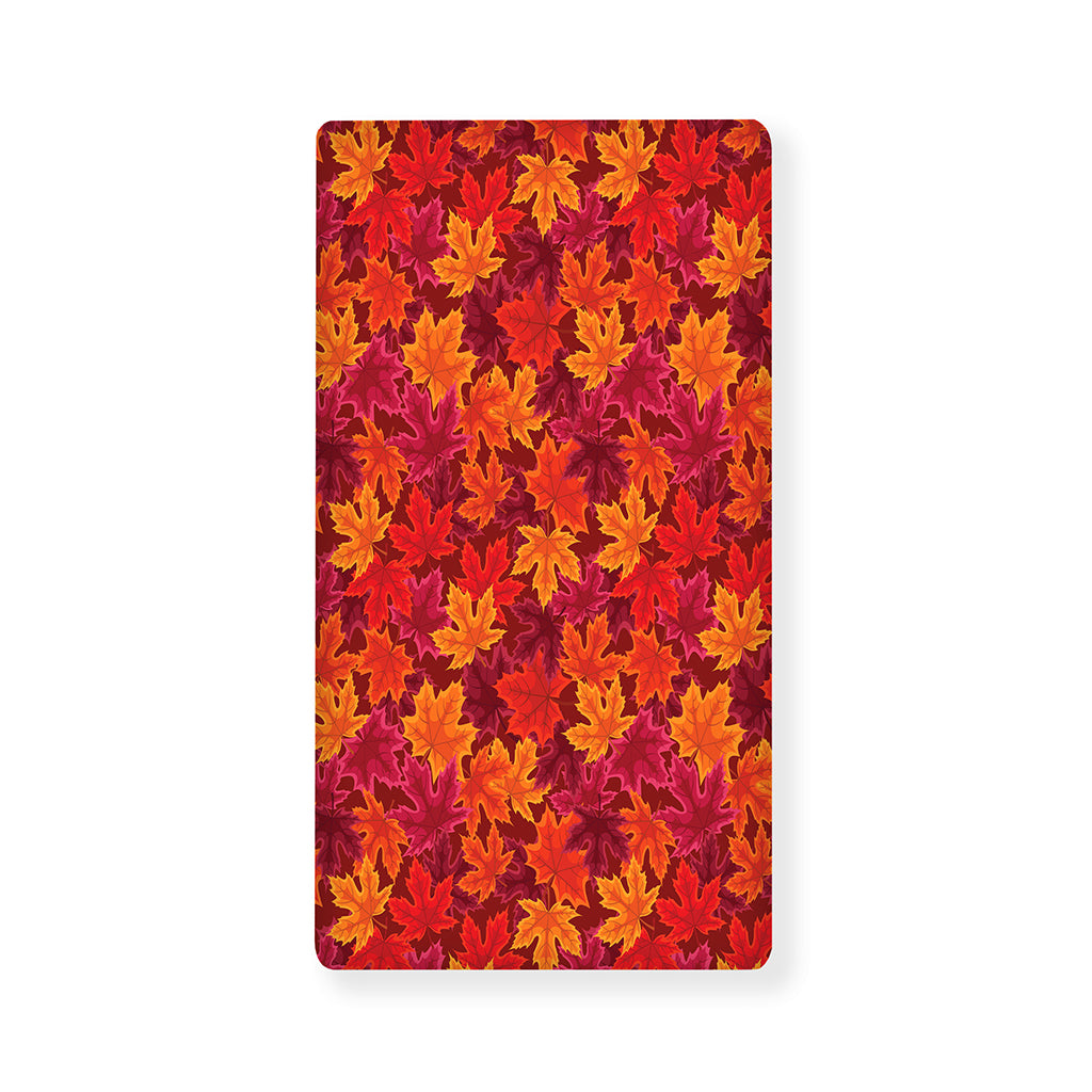 Autumn Maple Leaves Pattern Print Baby Crib Sheet