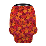 Autumn Maple Leaves Pattern Print Baby Seat Cover