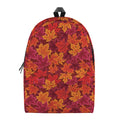 Autumn Maple Leaves Pattern Print School Backpack