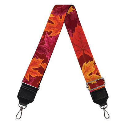 Autumn Maple Leaves Pattern Print Bag Strap