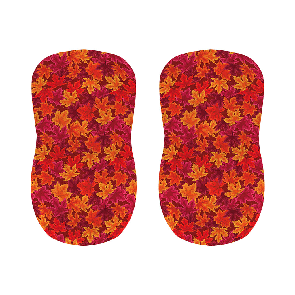 Autumn Maple Leaves Pattern Print Bar Stool Covers