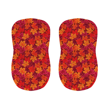 Autumn Maple Leaves Pattern Print Bar Stool Covers