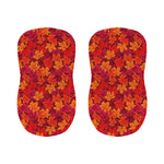 Autumn Maple Leaves Pattern Print Bar Stool Covers