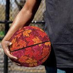 Autumn Maple Leaves Pattern Print Basketball