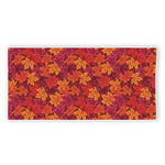 Autumn Maple Leaves Pattern Print Beach Towel