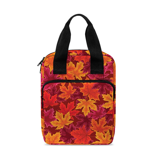 Autumn Maple Leaves Pattern Print Bible Tote Bag