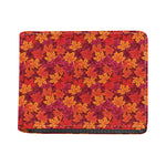 Autumn Maple Leaves Pattern Print Bifold Wallet