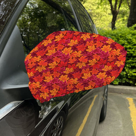 Autumn Maple Leaves Pattern Print Car Side Mirror Covers