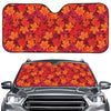 Autumn Maple Leaves Pattern Print Car Windshield Sun Shade