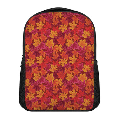 Autumn Maple Leaves Pattern Print Casual Backpack