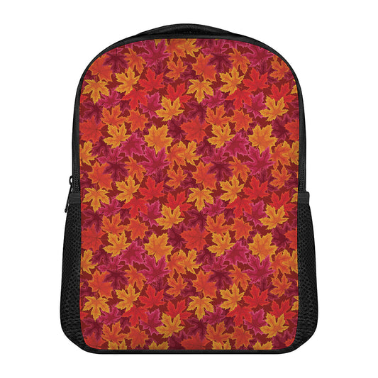 Autumn Maple Leaves Pattern Print Casual Backpack