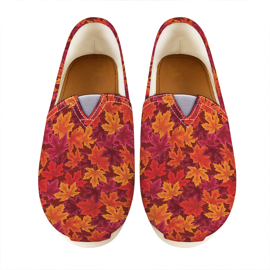 Autumn Maple Leaves Pattern Print Casual Shoes