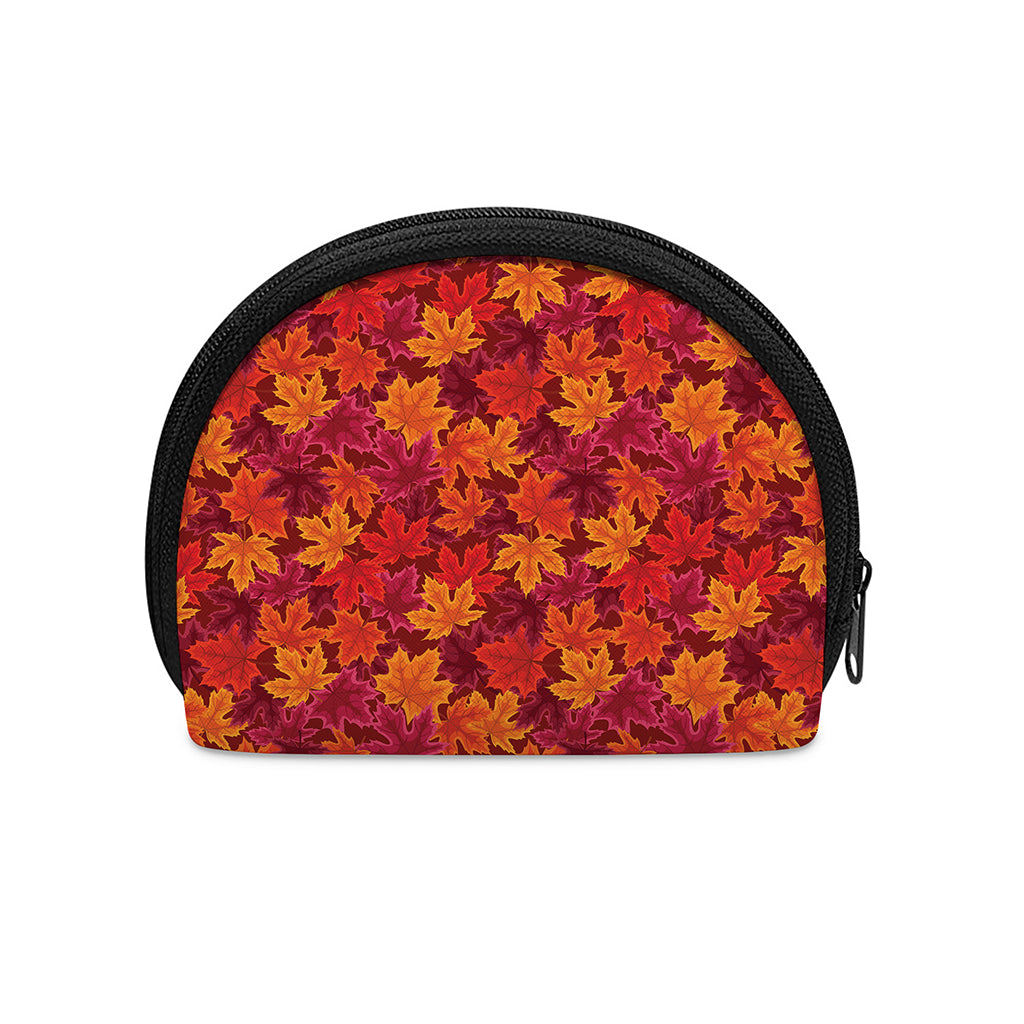Autumn Maple Leaves Pattern Print Coin Purse